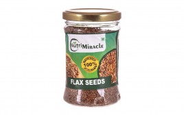Nutri Miracle Flax Seeds   Glass Jar  150 grams